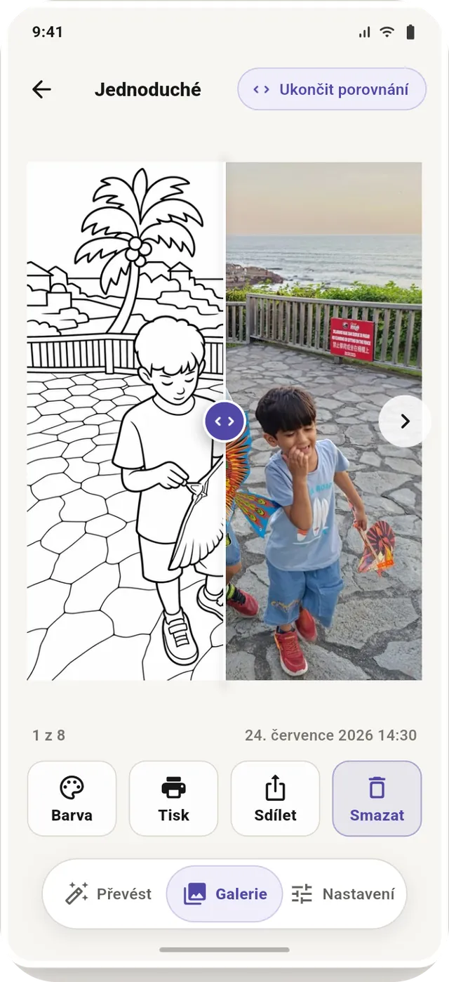 Porovnání fotky a kresby