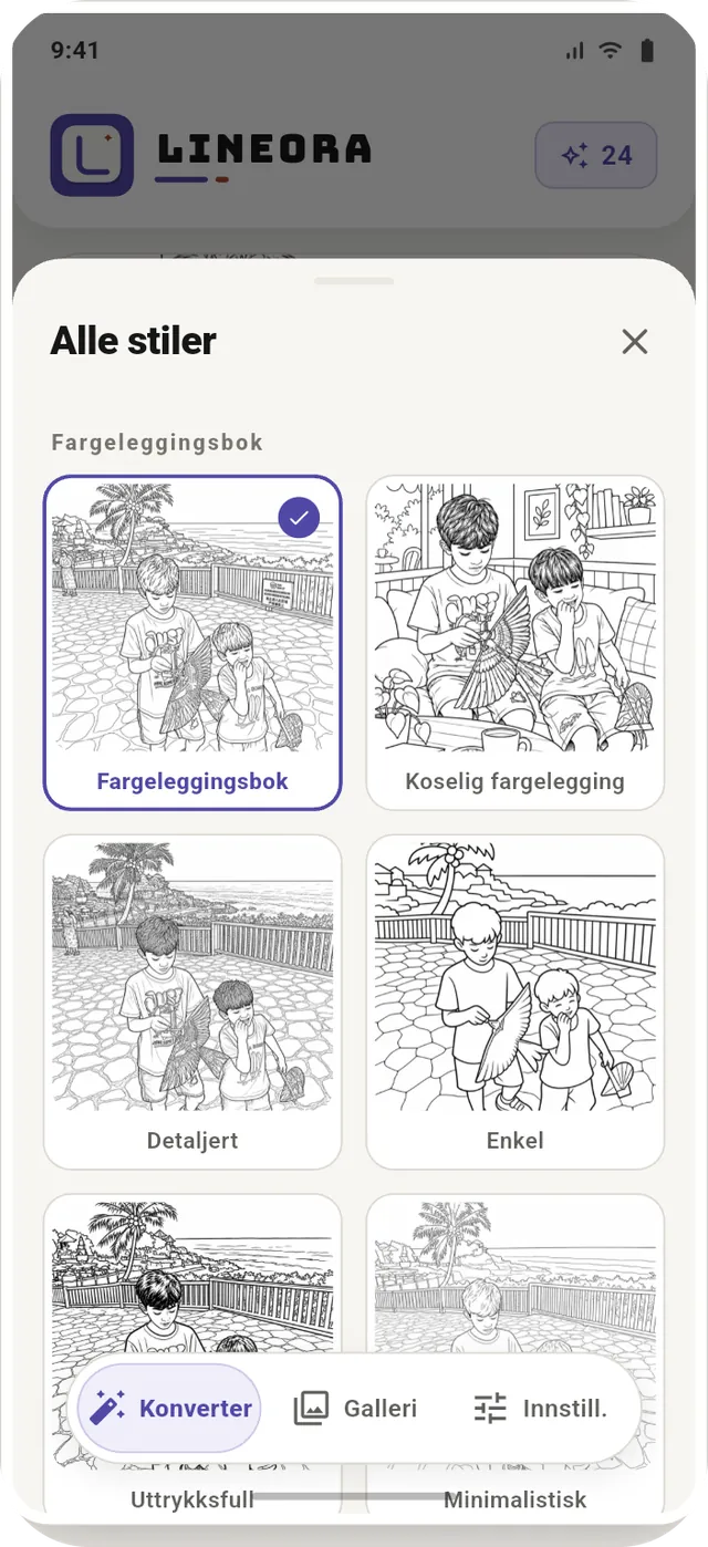 Stiler ordnet etter gruppe