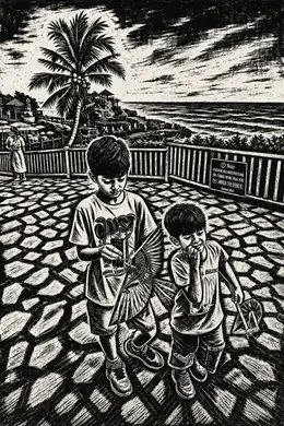 Woodcut style